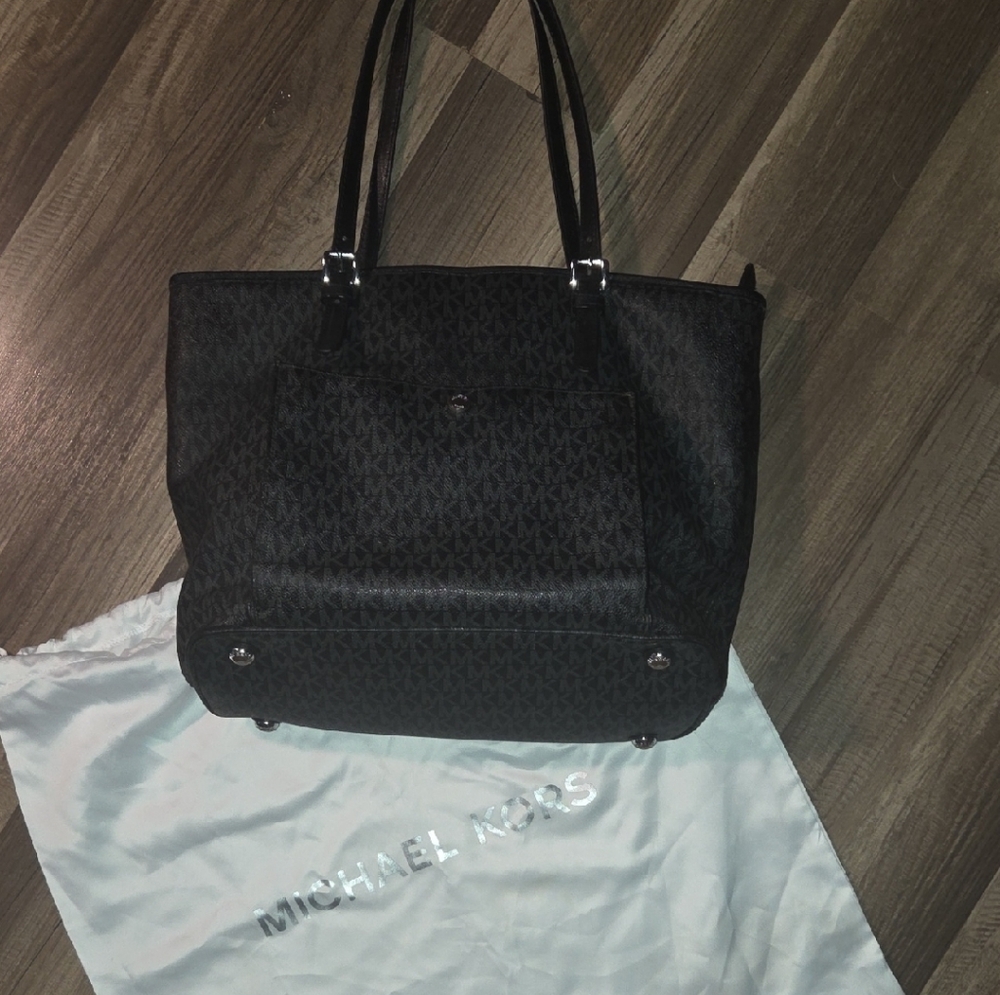 Michael Kors Black Structured Tote Bag